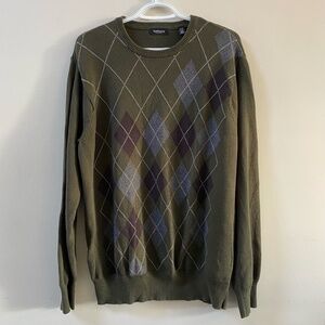 Van Heusen Mens Argyle Sweater Size M